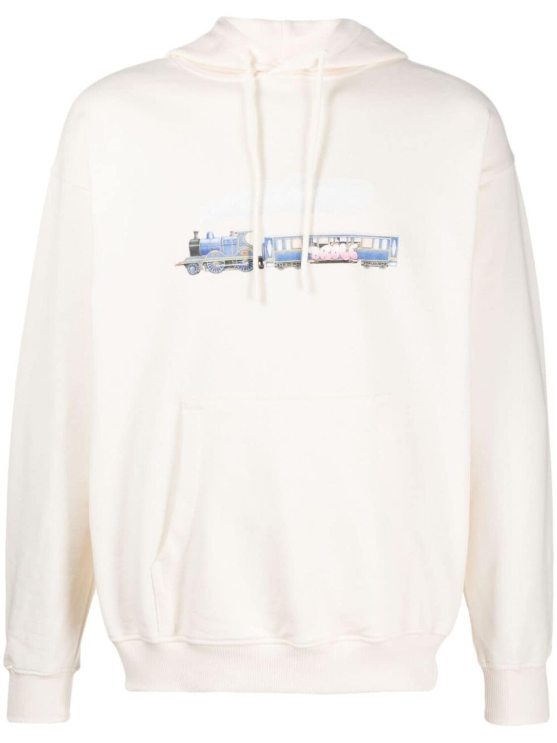 

Drôle De Monsieur graphic-print cotton hoodie, нейтральный цвет