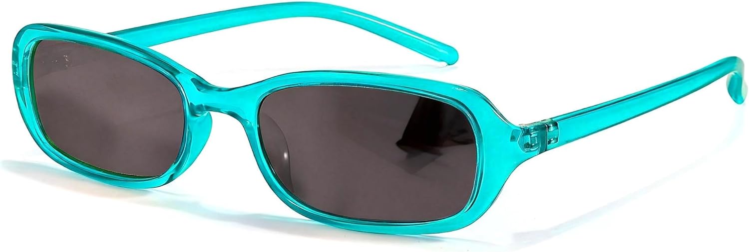 

Солнцезащитные очки FancyPink Polarized Retro Oval для женщин, маленькие, стильные, в винтажном стиле 90-х, модные, узкие, в стиле Y2k, с зеркальными линзами, A09-teal Grey