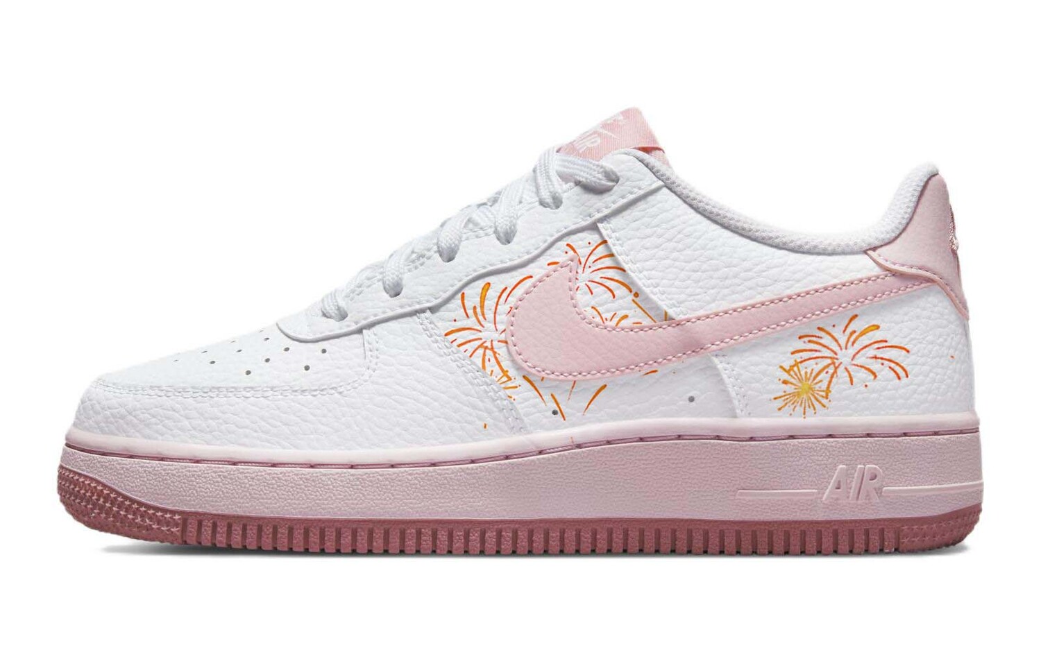 

Кроссовки для скейтбординга Air Force 1 женские низкие розовый/белый Nike