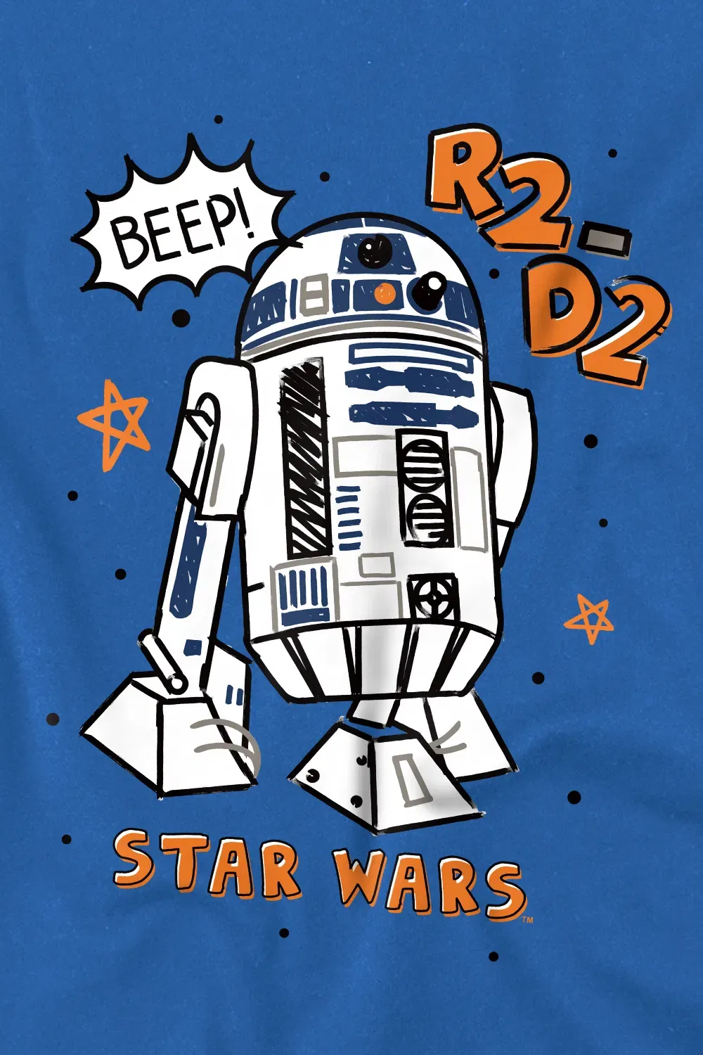 Футболка детская с R2D2 Star Wars, синий — фото 2