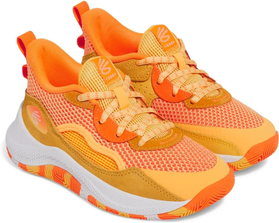 Under Armour Unisex-Child Pre School Curry 3z 24 Suede, оранжевый/белый — фото 2