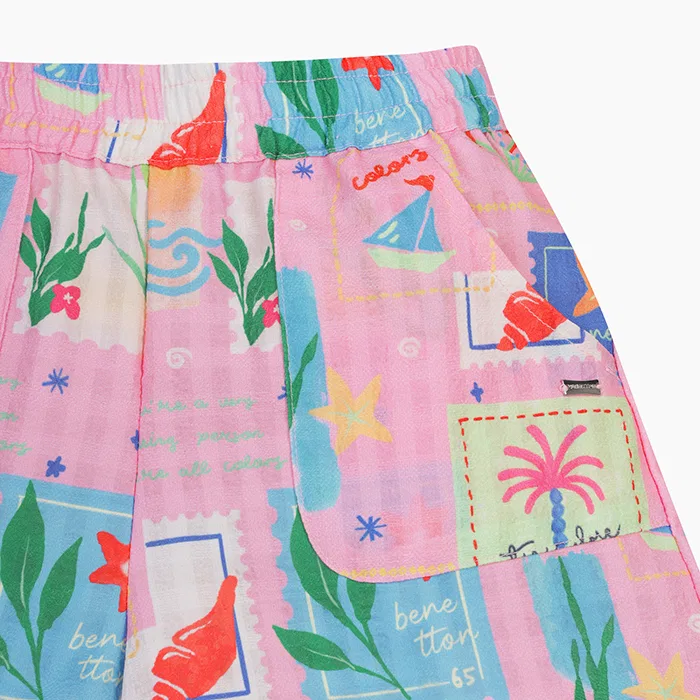 Детские шорты Multi Play розовые от Benetton Kids — фото 4