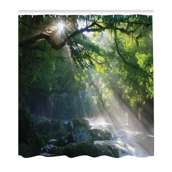 

Занавеска для душа twentyfour Jungle Sonnenlicht, 200 см, зеленый/белый