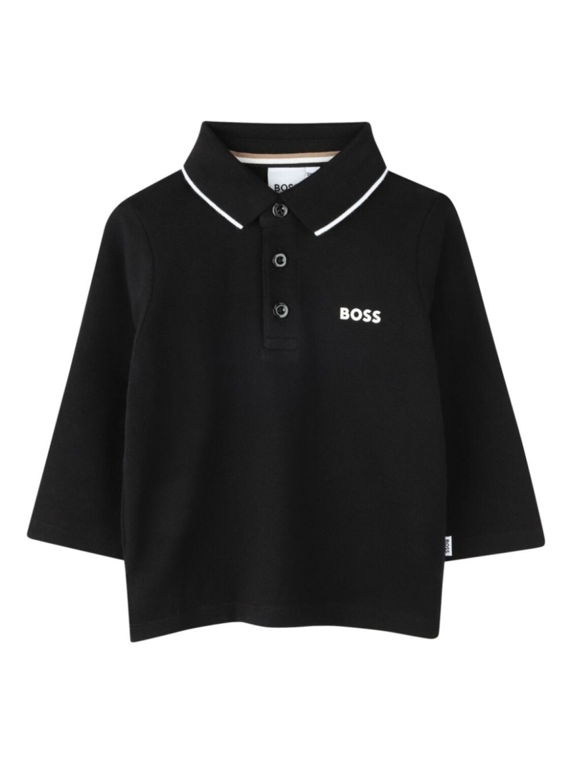 

BOSS Kidswear рубашка поло с логотипом, черный