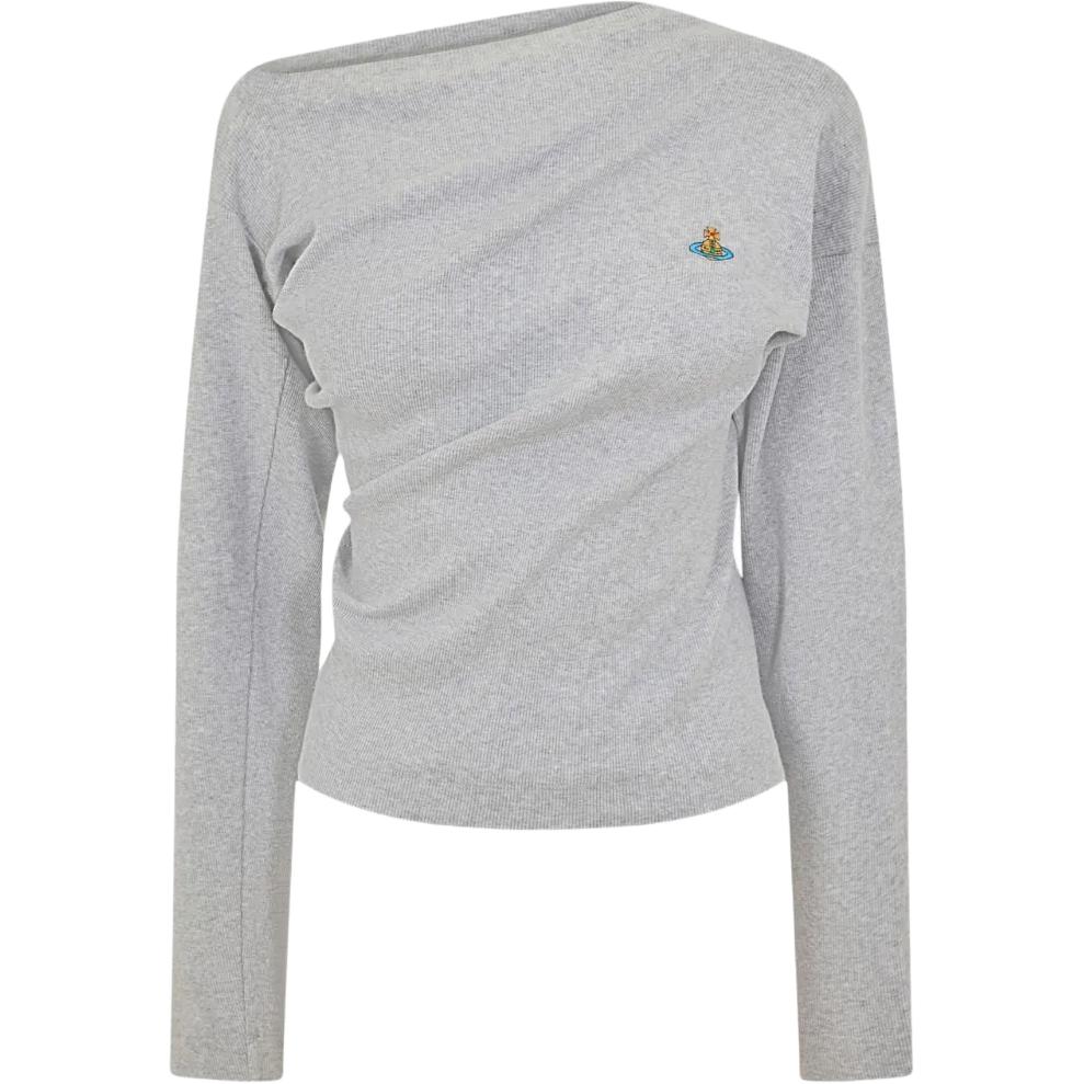 

Топ с капюшоном Hebo Logo motif Vivienne Westwood, серый