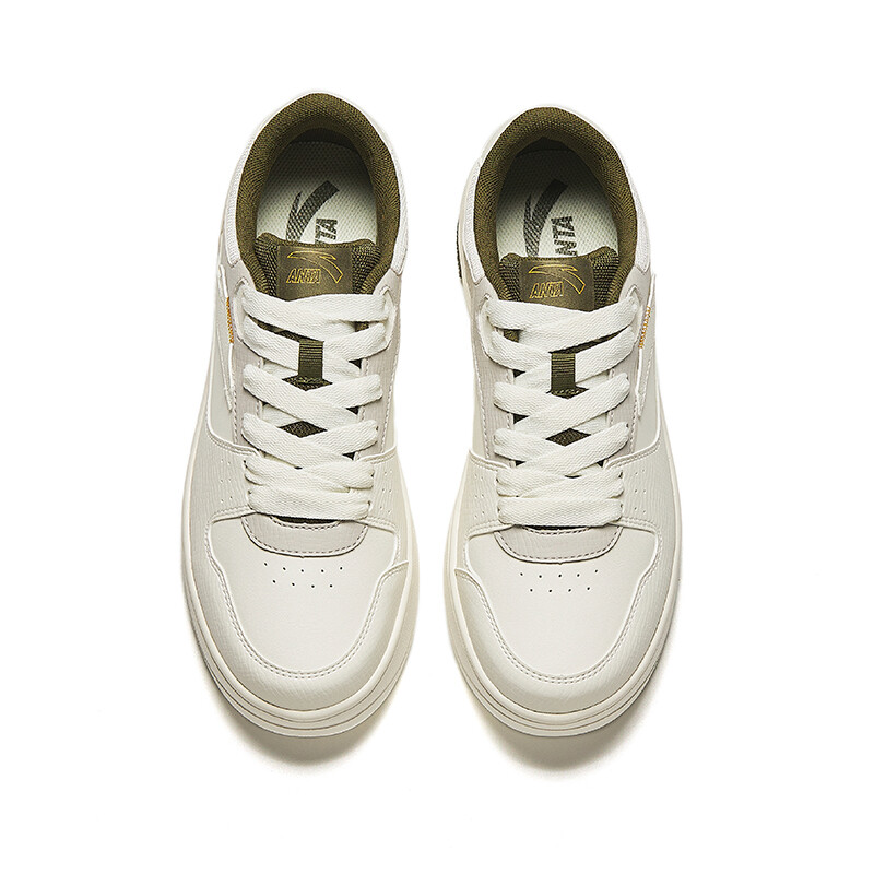 Кроссовки ANTA Skateboarding Shoes Men Low-top Ivory White/One Degree Gray/Burnt Tea Green, зеленый — фото 3