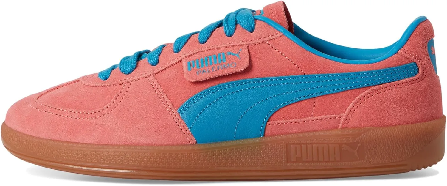 Мужские кожаные туфли Puma Palermo, персиковый/синий — фото 4