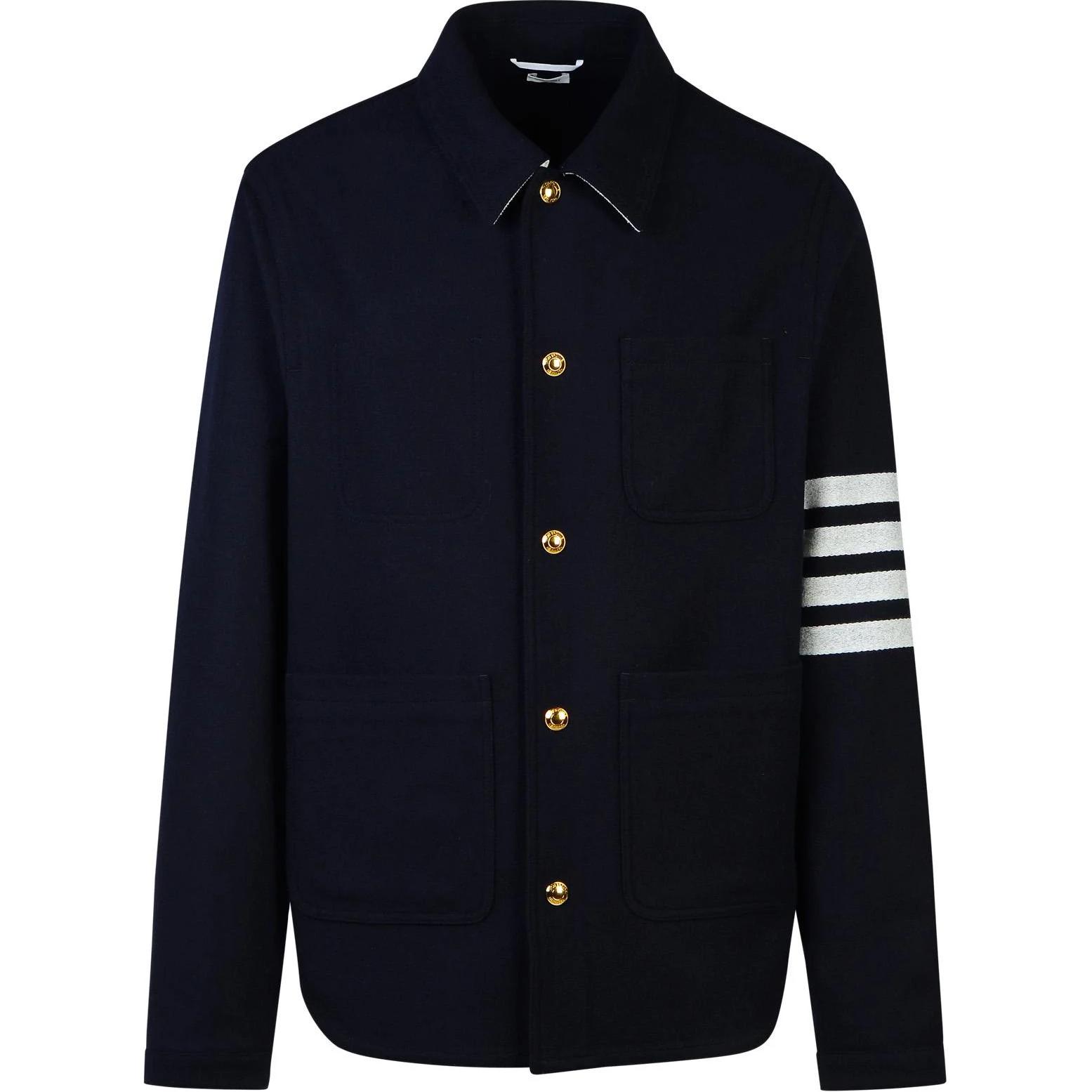 

Пиджак с полосками и пуговицами THOM BROWNE, Marine Blue