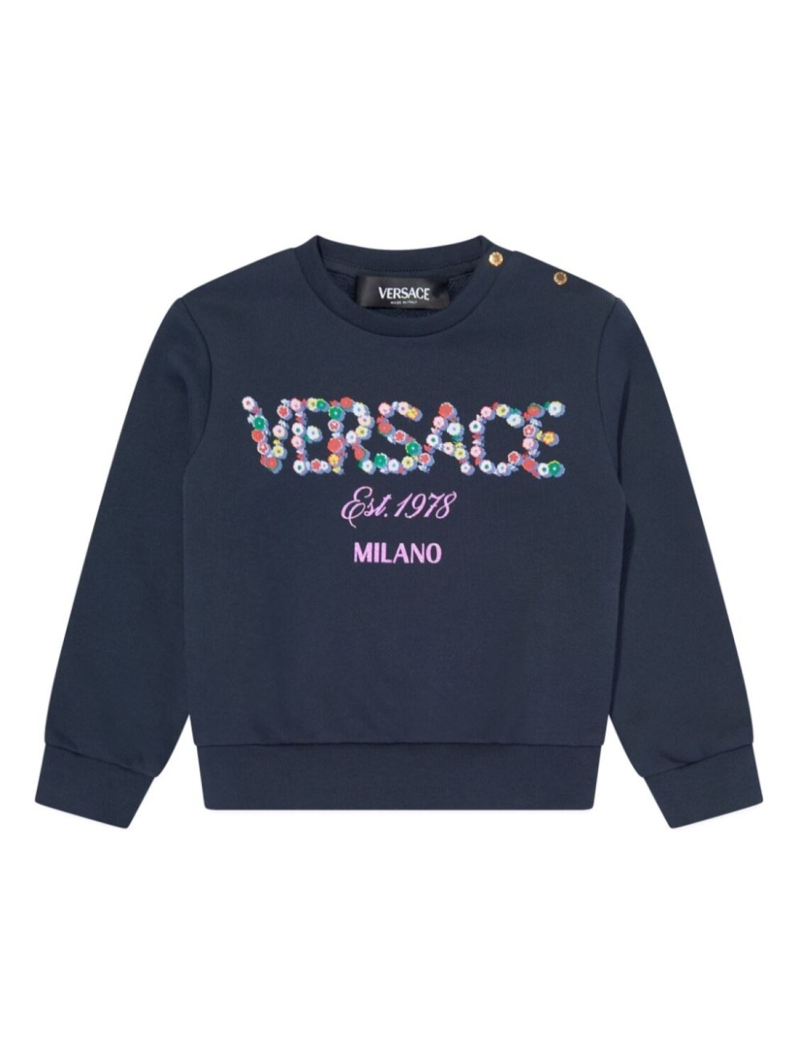 

Versace Kids толстовка «Падающий цветок», синий