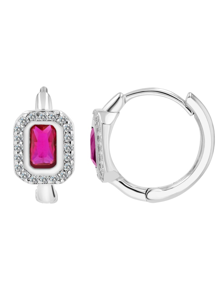 

Adeliás Женские серьги - серьги-кольца на шарнирах из серебра 925 пробы с кубическим цирконием в серебре