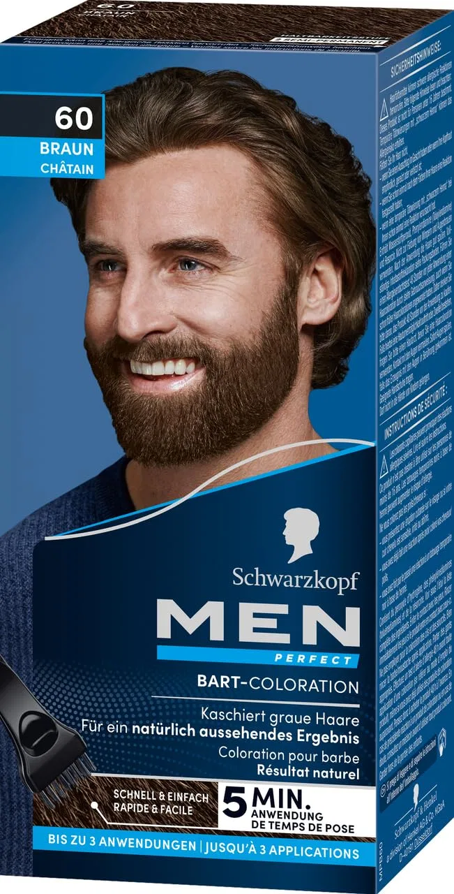 Мужская краска для бороды «Men Perfect» 60 натуральный коричневый от Schwarzkopf Men Perfect — фото 2