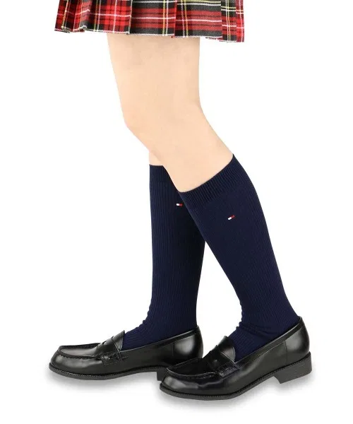 Носки школьные Tommy Hilfiger с логотипом, 36 см, тёмно-синие