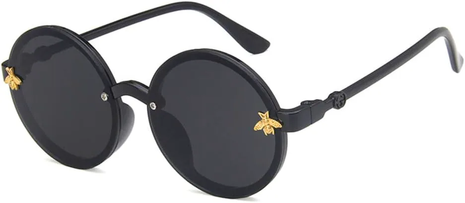 

Солнцезащитные очки Shiratori унисекс в стиле ретро, ​​черные с серыми линзами, для отдыха, круглые, неполяризованные, с защитой от УФ-излучения UV400, Black Grey