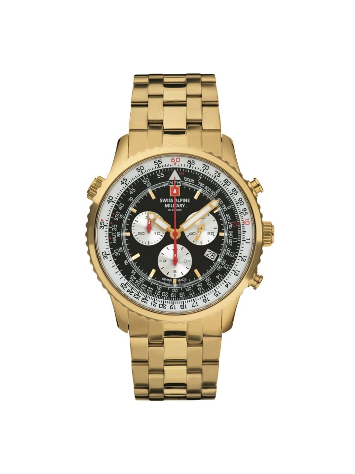 

Swiss Military Кварцевые часы 7078.9117SAM в золотом исполнении