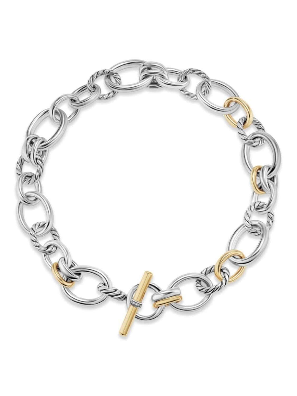 

Колье Mercer из желтого золота с бриллиантами David Yurman, серебряный