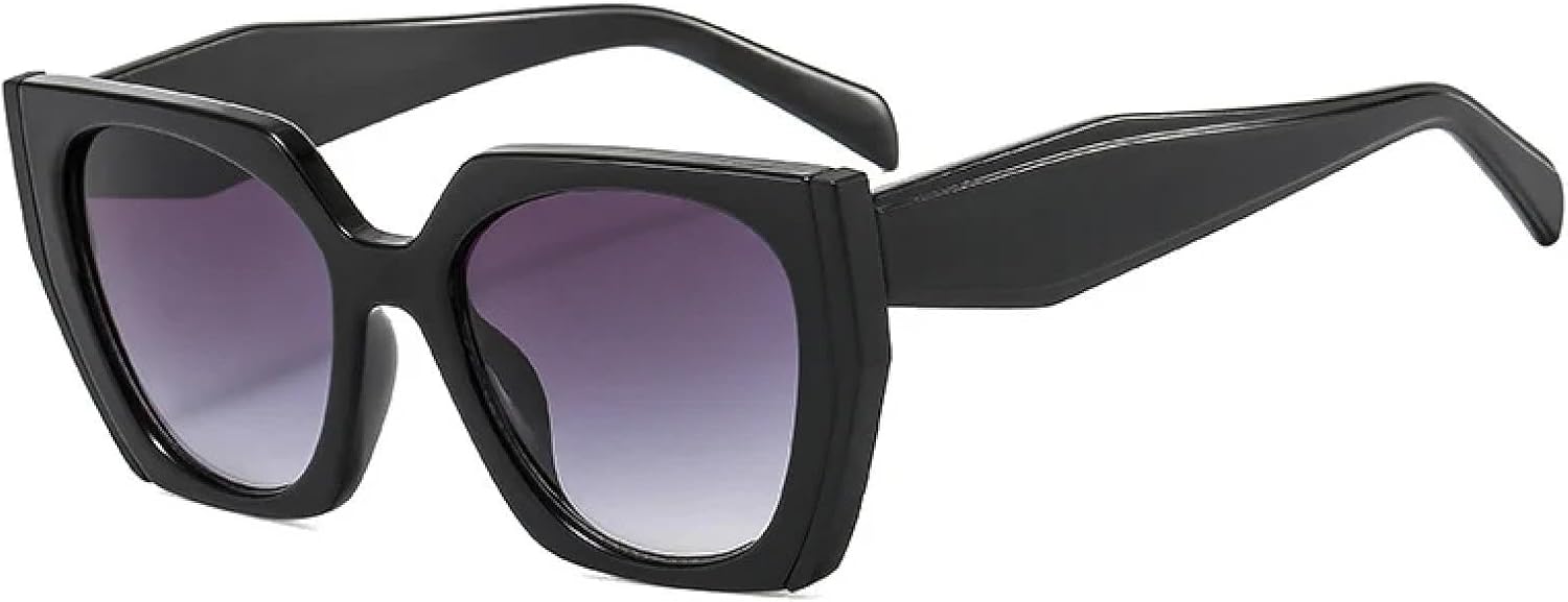 

Популярные модные солнцезащитные очки Polygon Cat Eye для женщин, винтажные, с прозрачным градиентом, защита от УФ-излучения UV400, для мужчин HHZZYVY, Black Gray Gradient