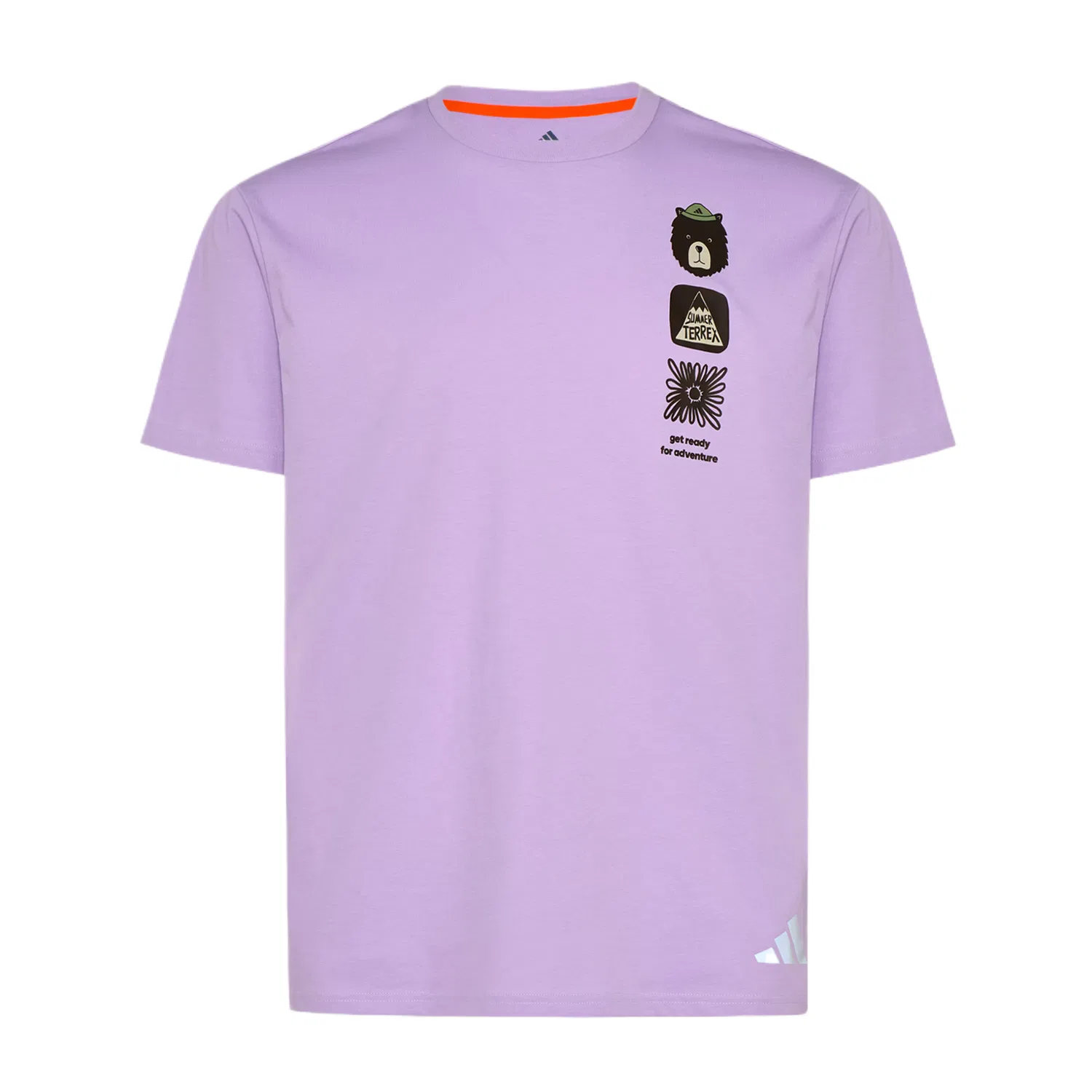 Футболка мужская Powder Plum Purple с круглым вырезом Adidas
