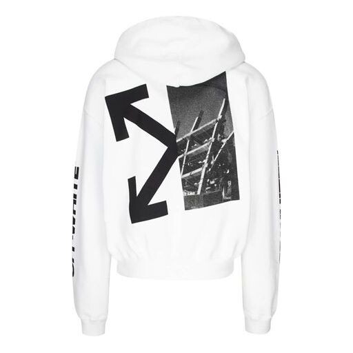 

Толстовка split arrows hooded fleece men white Off-White, белый