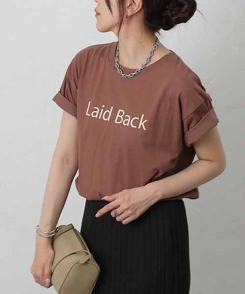 

COLONY 2139 Футболка с принтом, LaidBack, коричневый