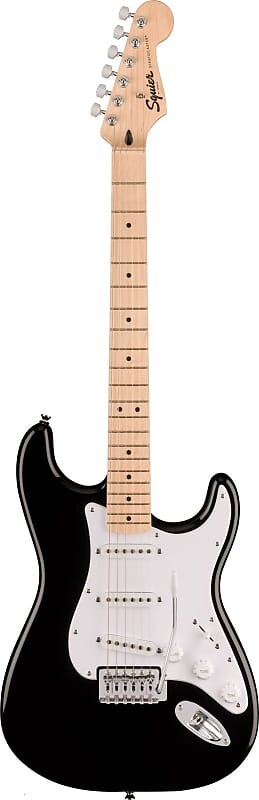 

Электрогитара Squier 0373152506 Sonic Stratocaster, Maple Fingerboard, White Pickguard - Black