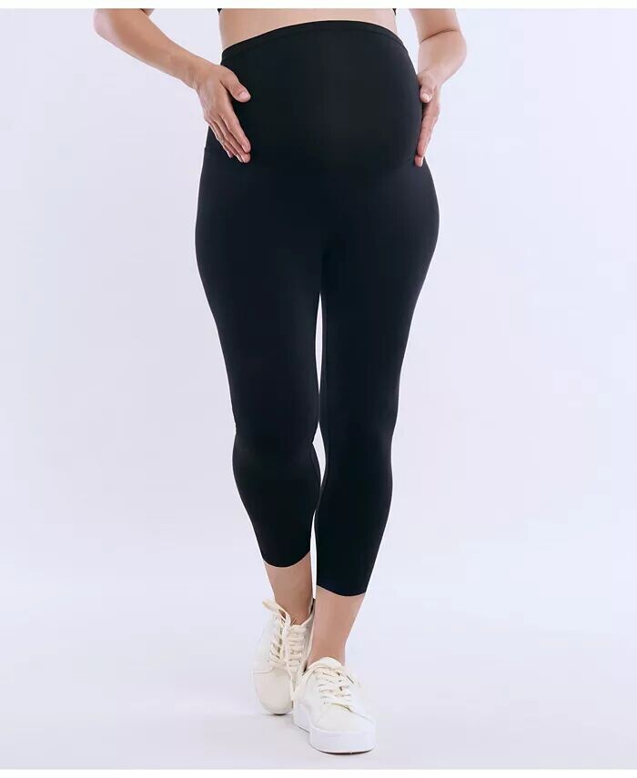 

Женские укороченные леггинсы Essential Stretch Secret Fit Over the Belly для беременных - Motherhood Maternity, черный