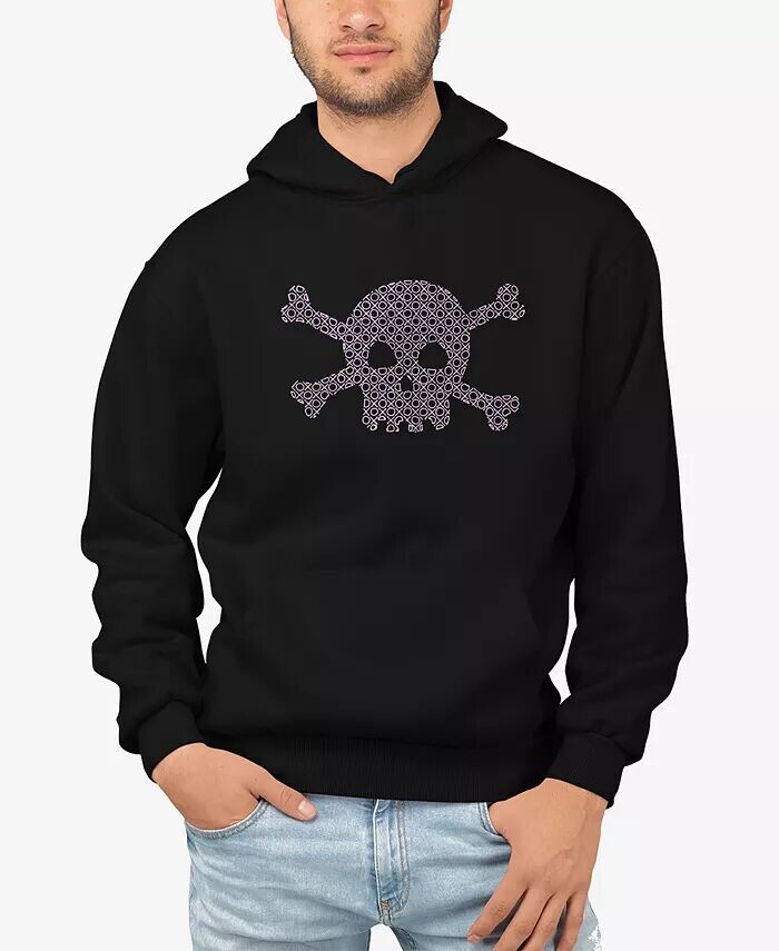

Мужская толстовка с капюшоном Word Art Xoxo Skull LA Pop Art, черный