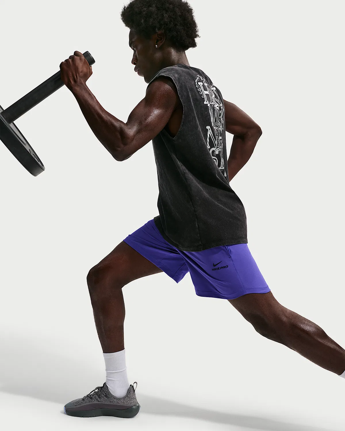 Мужские шорты Nike Pro Training Dri-FIT 6", Persian Violet/Black — фото 4