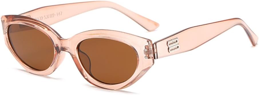 

Солнцезащитные очки LVTFCO «кошачий глаз» для женщин и мужчин, винтажные, в маленькой оправе, модные женские солнцезащитные очки с защитой от УФ-излучения UV400, Clear Brown