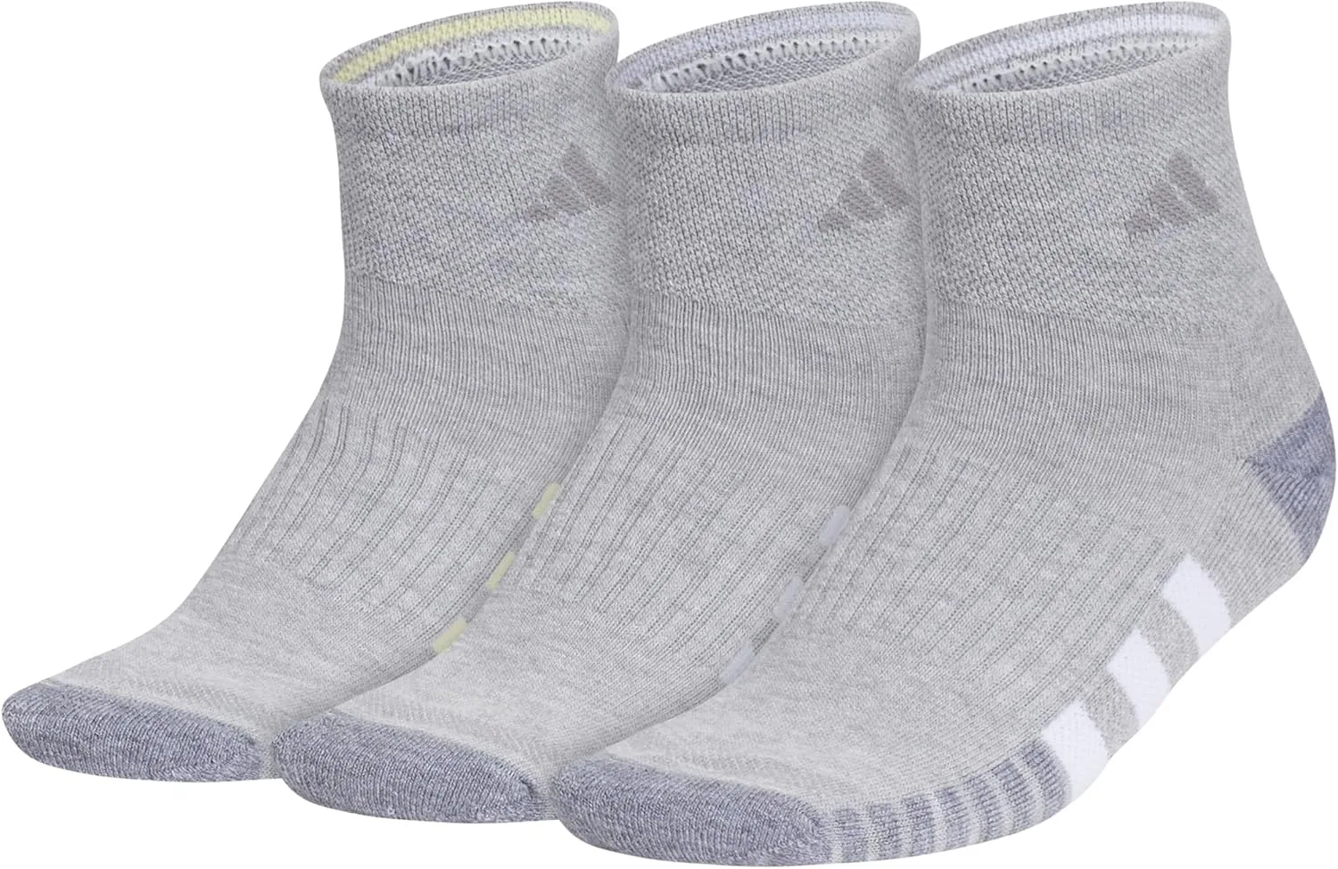 Женские носки adidas, 3 пары, Cool Light Heather/Powder Yellow/Violet Tone Purple