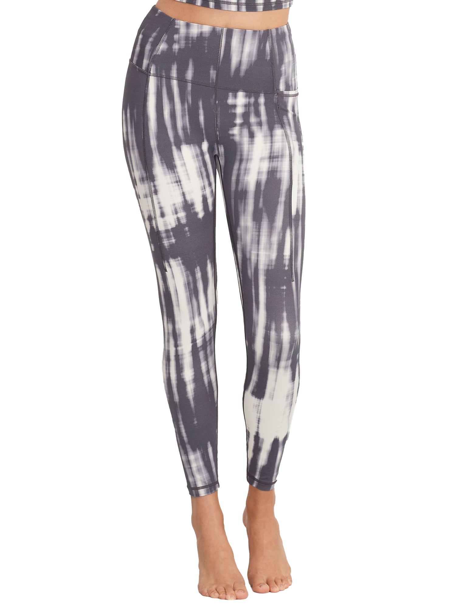 

Женские супермягкие леггинсы Sweaty Betty длиной 7/8, цвет grey broken print