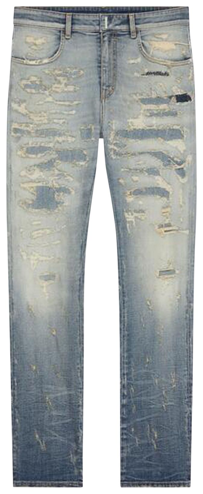 

Джинсы Givenchy прямого кроя с пятью карманами, светло-голубые