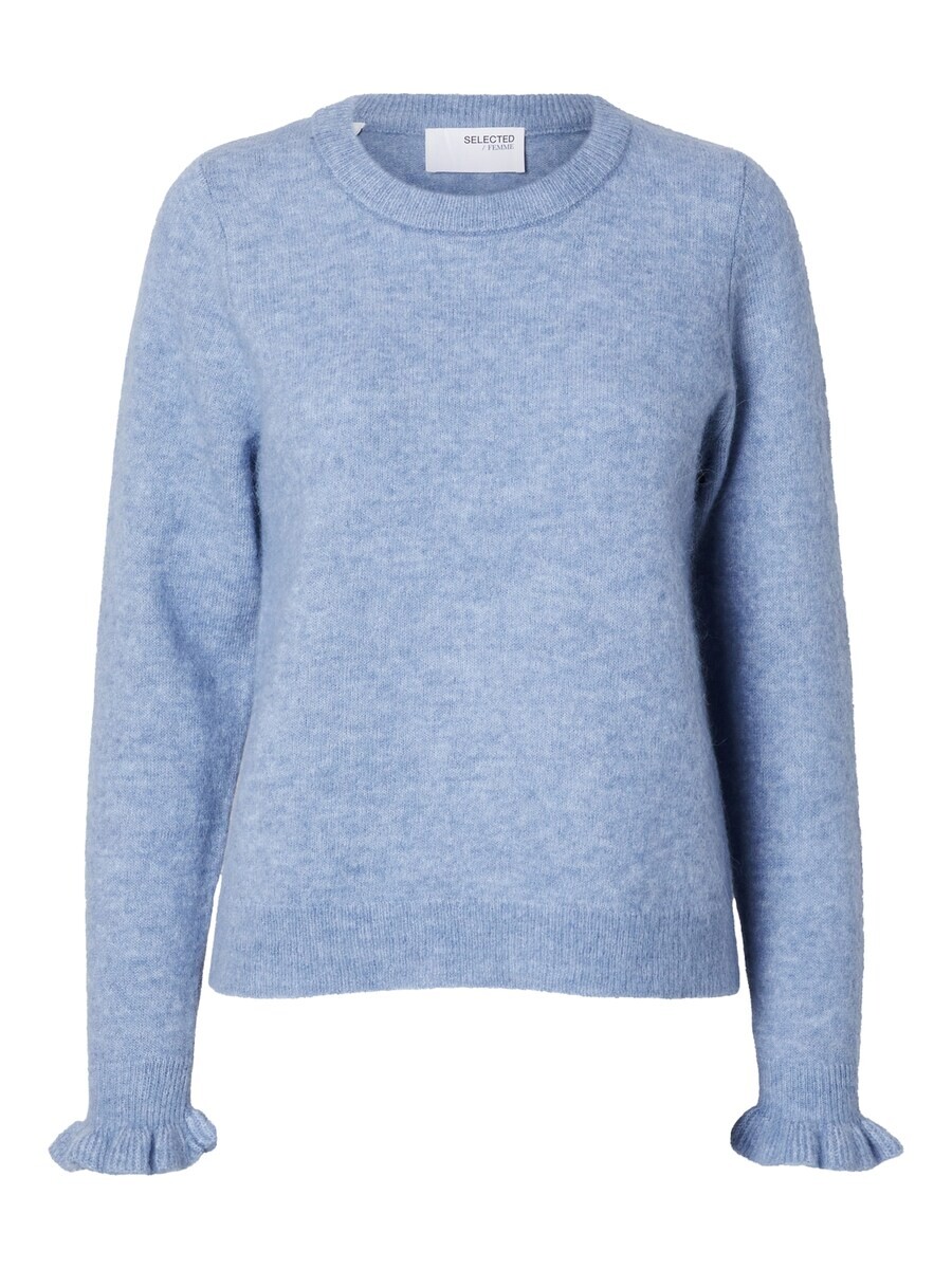 

Тонкий вязаный свитер SELECTED FEMME Sweater SLFLULU, пятнистый синий