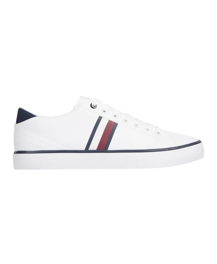

Полосатые сетчатые повседневные кроссовки Tommy Hilfiger, белый