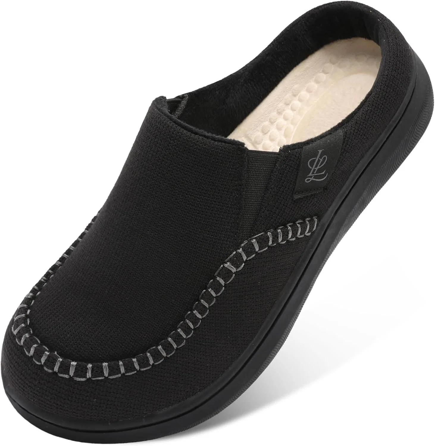 Тапочки мужские с резиновой подошвой, Black LeIsfIt