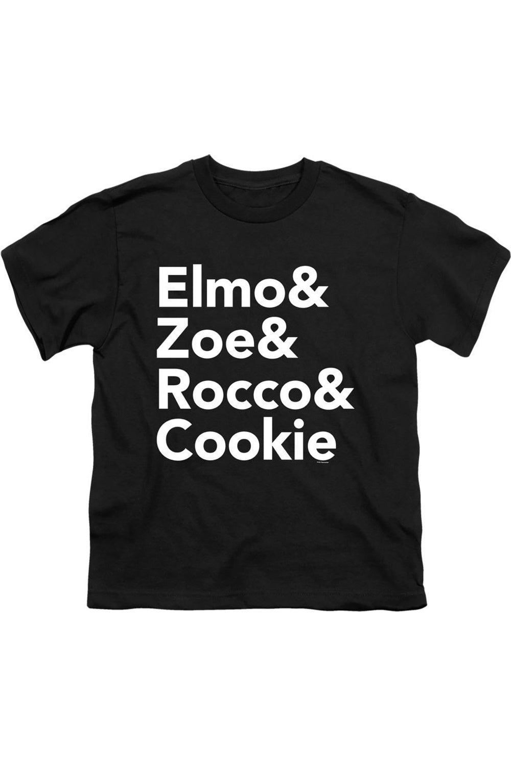 

Футболка с коротким рукавом для детей "Sesame Street" с Элмо, Зоуи и друзьями Gildan, черный