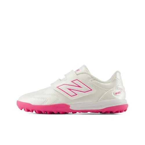 Детские кроссовки New Balance 442 Team TF Jnr V3, белый/розовый, размер 18.0cm - 29.5 RU