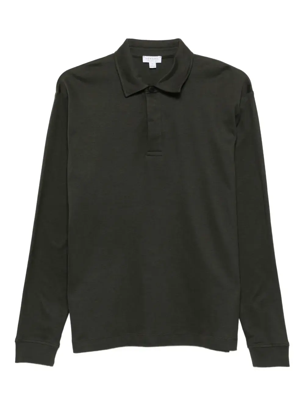 

Поло с длинными рукавами Sunspel, зеленый