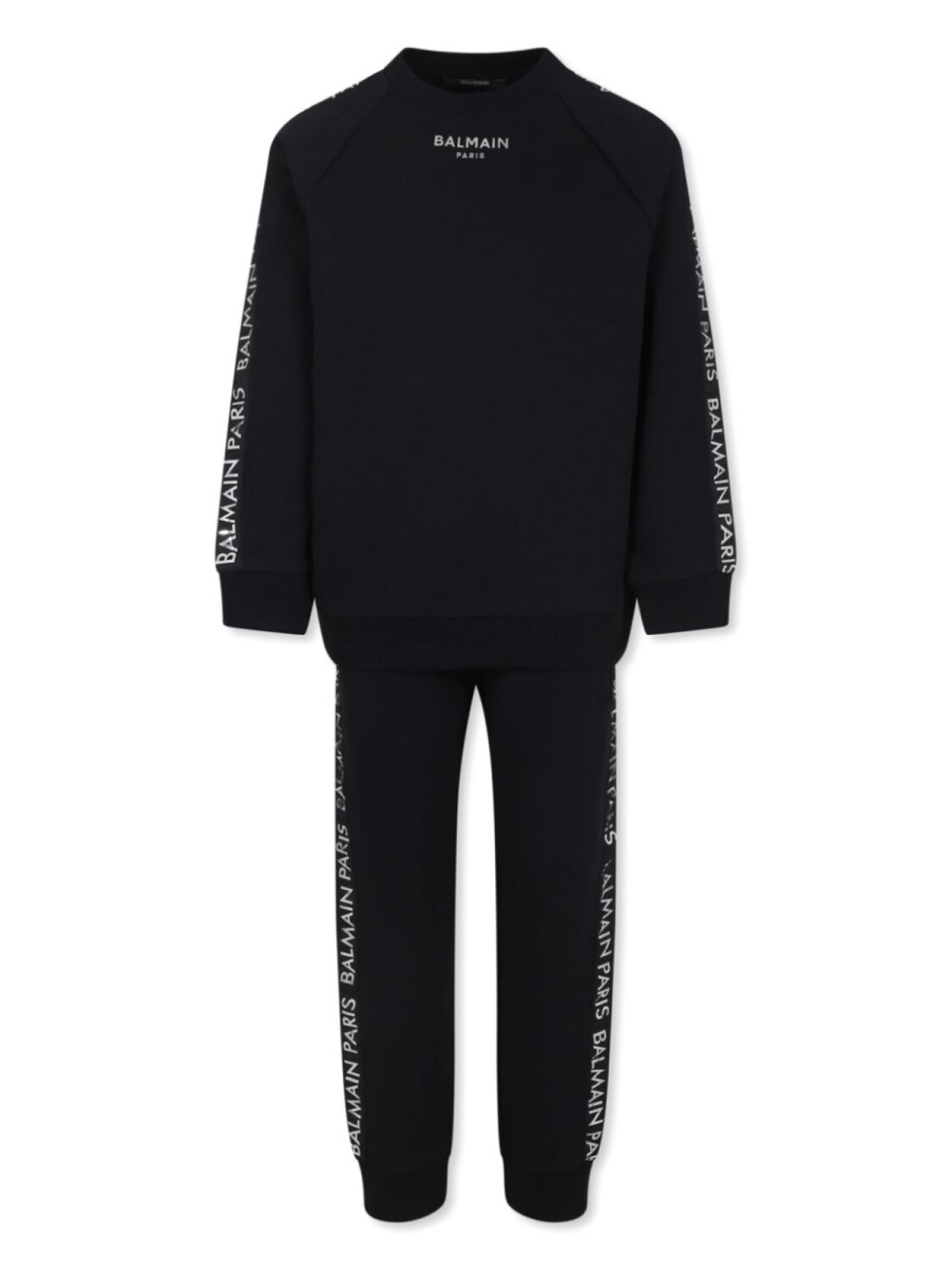 

Детский спортивный костюм с принтом Balmain Balmain Kids, черный