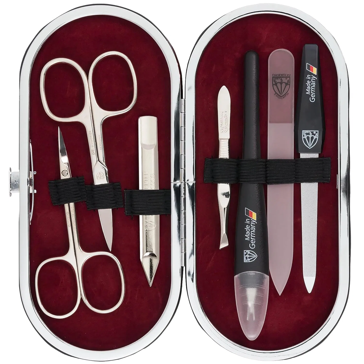 Маникюрный набор DREI SCHWERTER «Vittoria» из 7 предметов, винно-красный Drei Schwerter, Wine Red - Faux Leather