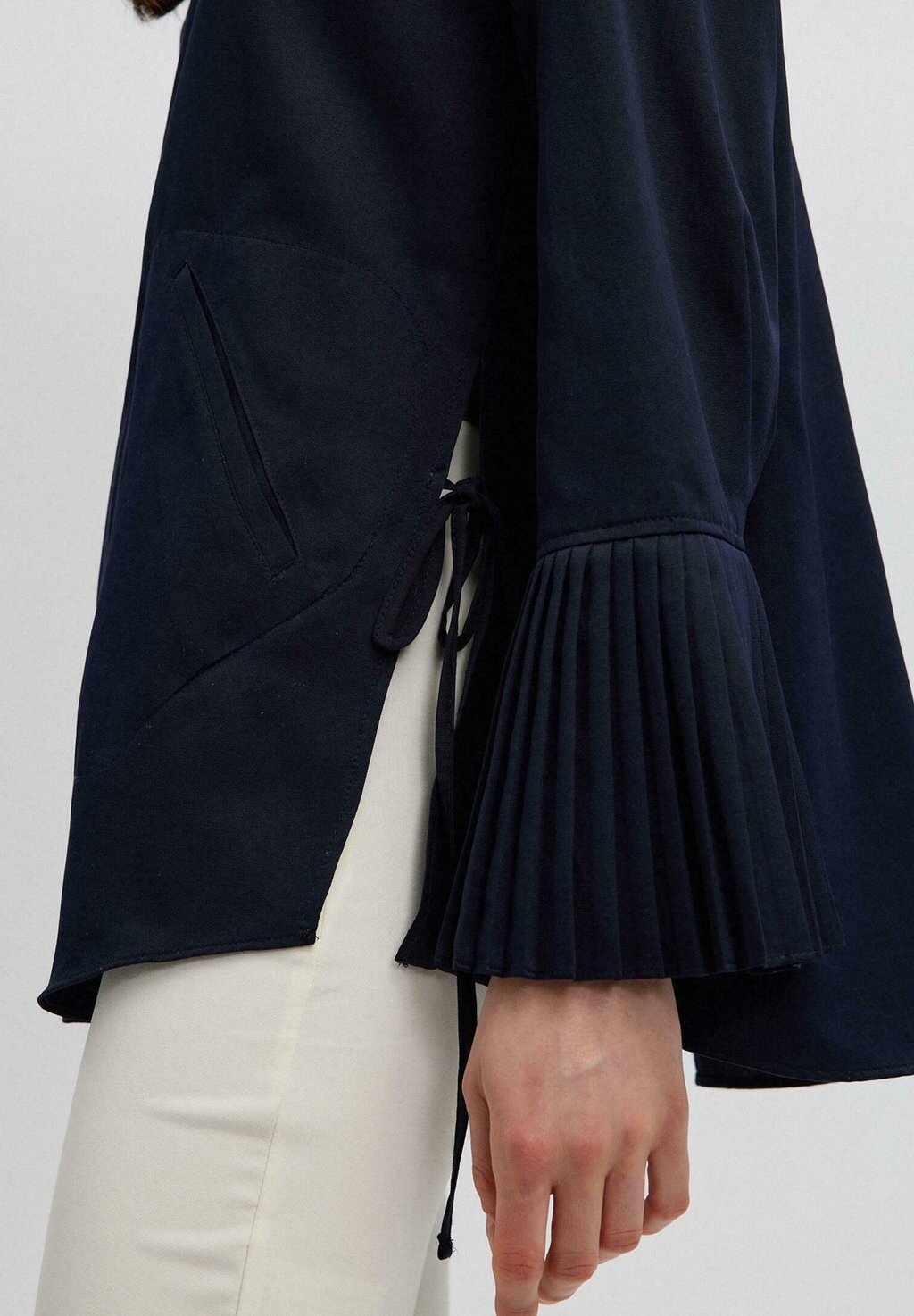 

Туника Pleated Sleeve Touché Privé, темно-синий
