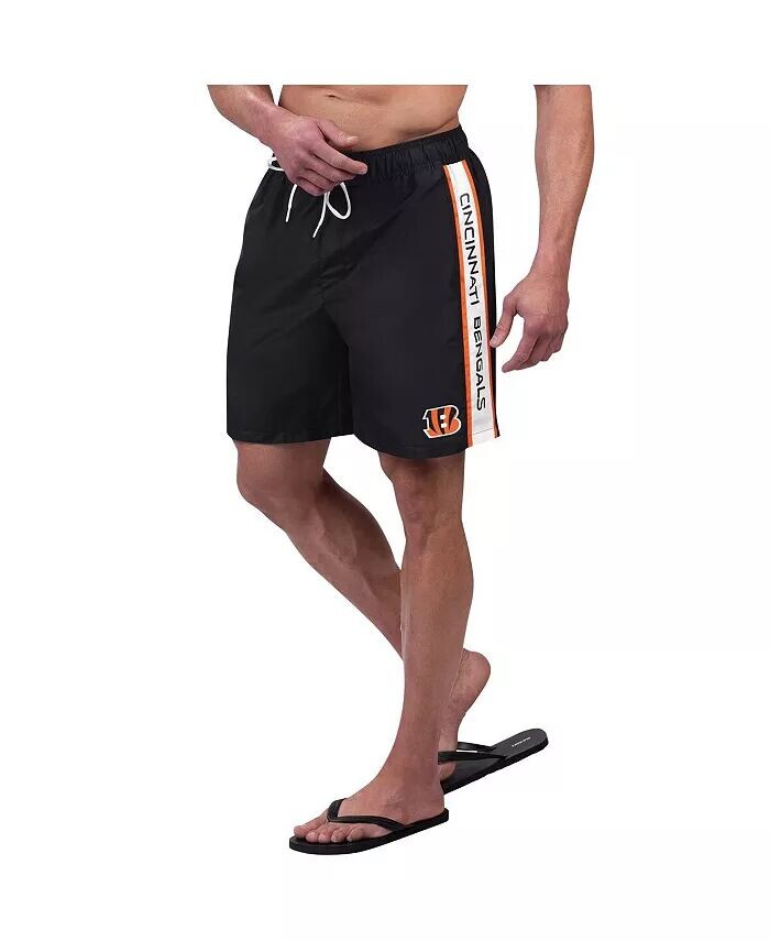 

Мужские черные шорты для плавания Cincinnati Bengals Streamline Volley G-III Sports by Carl Banks