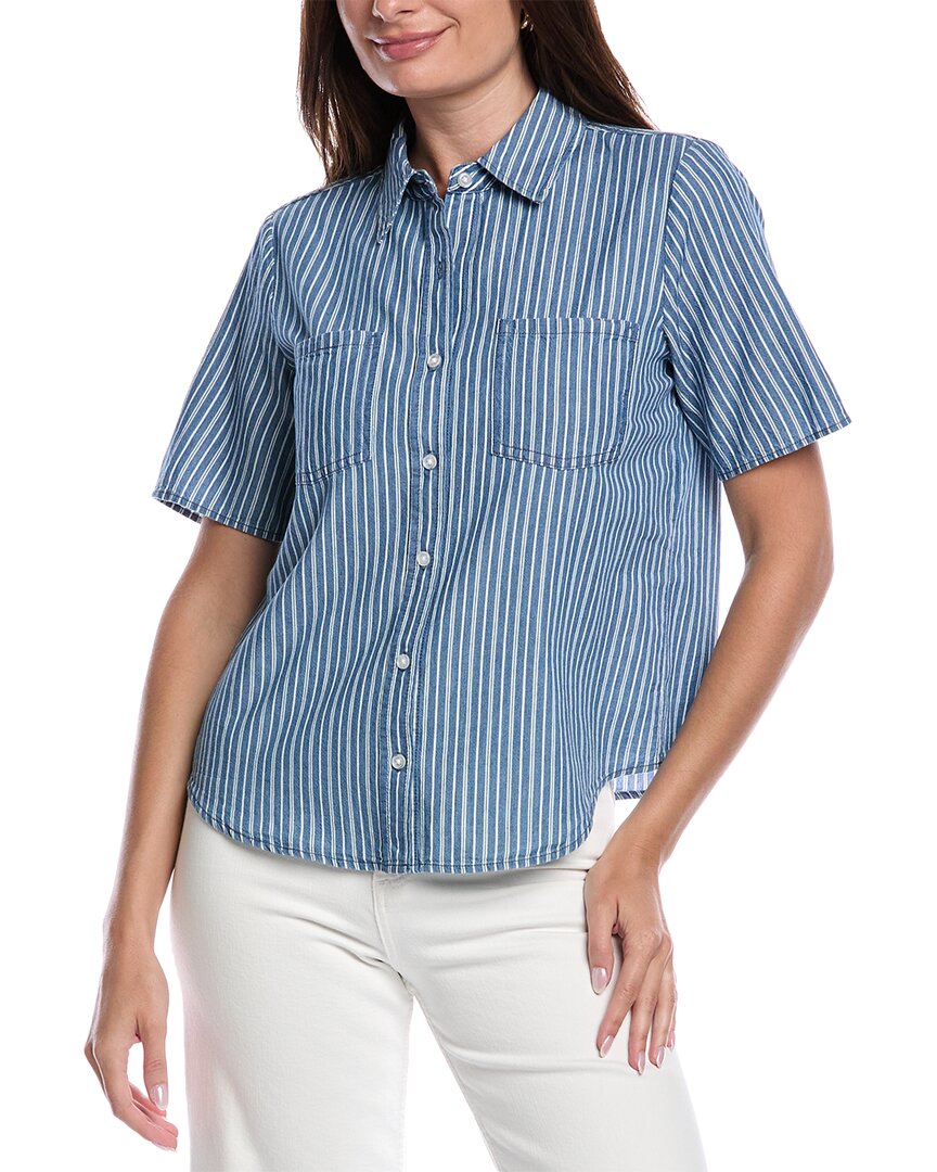 

Джонс Нью-Йорк Рубашка с двойными накладными карманами Jones New York, синий