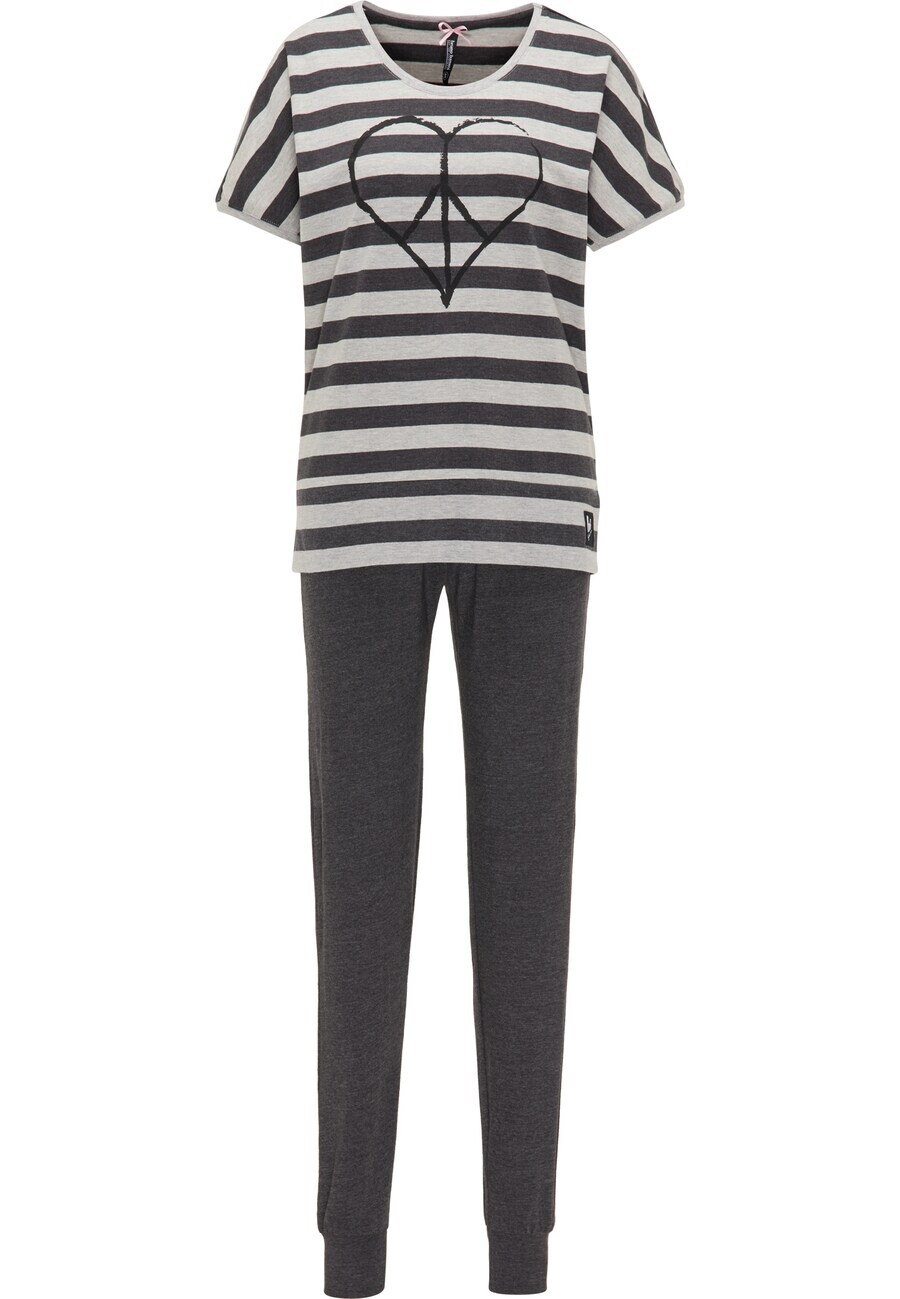 

Пижама BRUNO BANANI Pajama, цвет anthracite/light grey