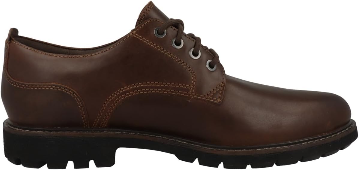 Мужские туфли-оксфорды Clarks Batcombe Tie, Dark Tan Lea — фото 3