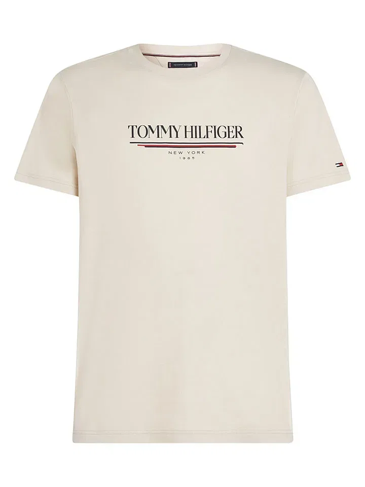 Футболка с принтом Tommy Hilfiger, кремовый — фото 3