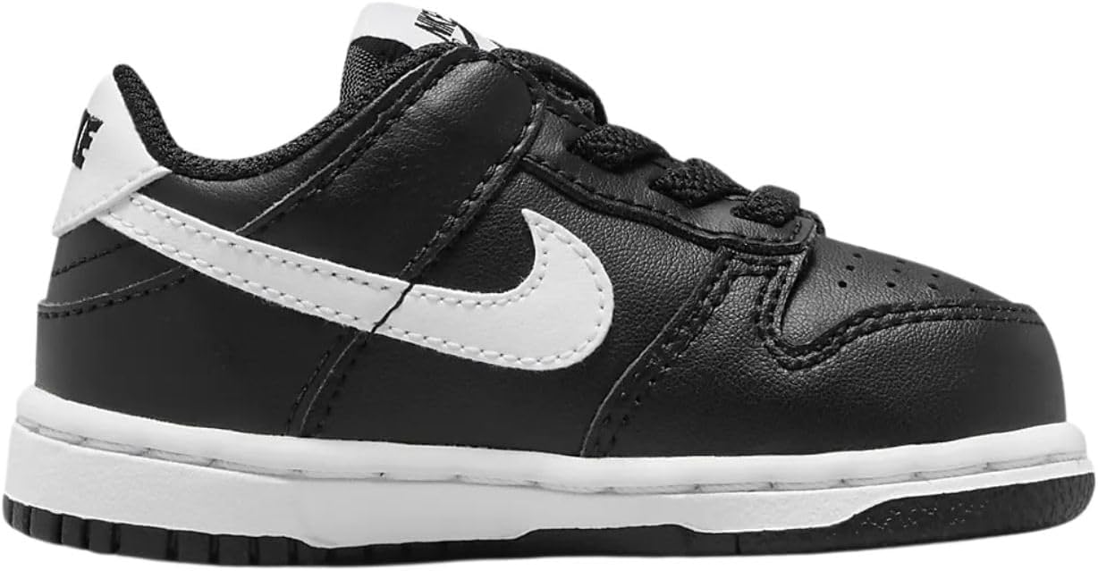 Кроссовки Nike Boys' Dunk Low SE, белый/черный — фото 2