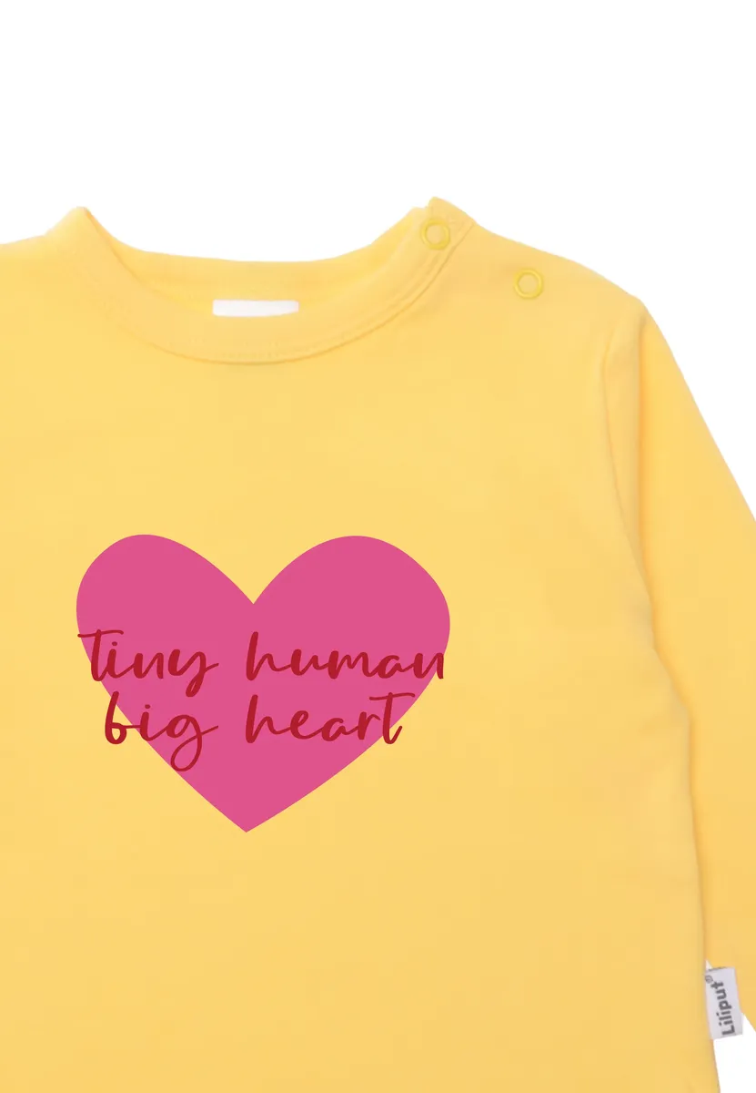 Рубашка Liliput с длинными рукавами "Tiny Human", на практичных кнопках, желтый — фото 4