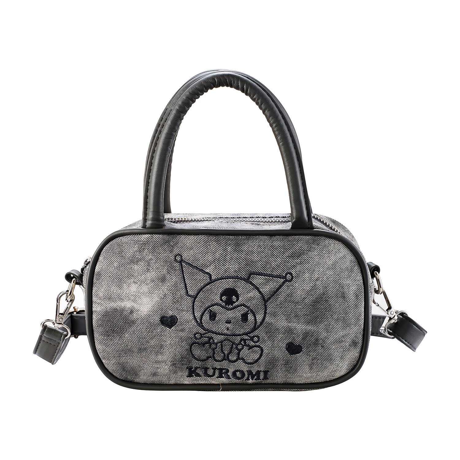 

Sanrio Косметичка Kuromi из полиэстера среднего размера черная, Hello Kitty Bag