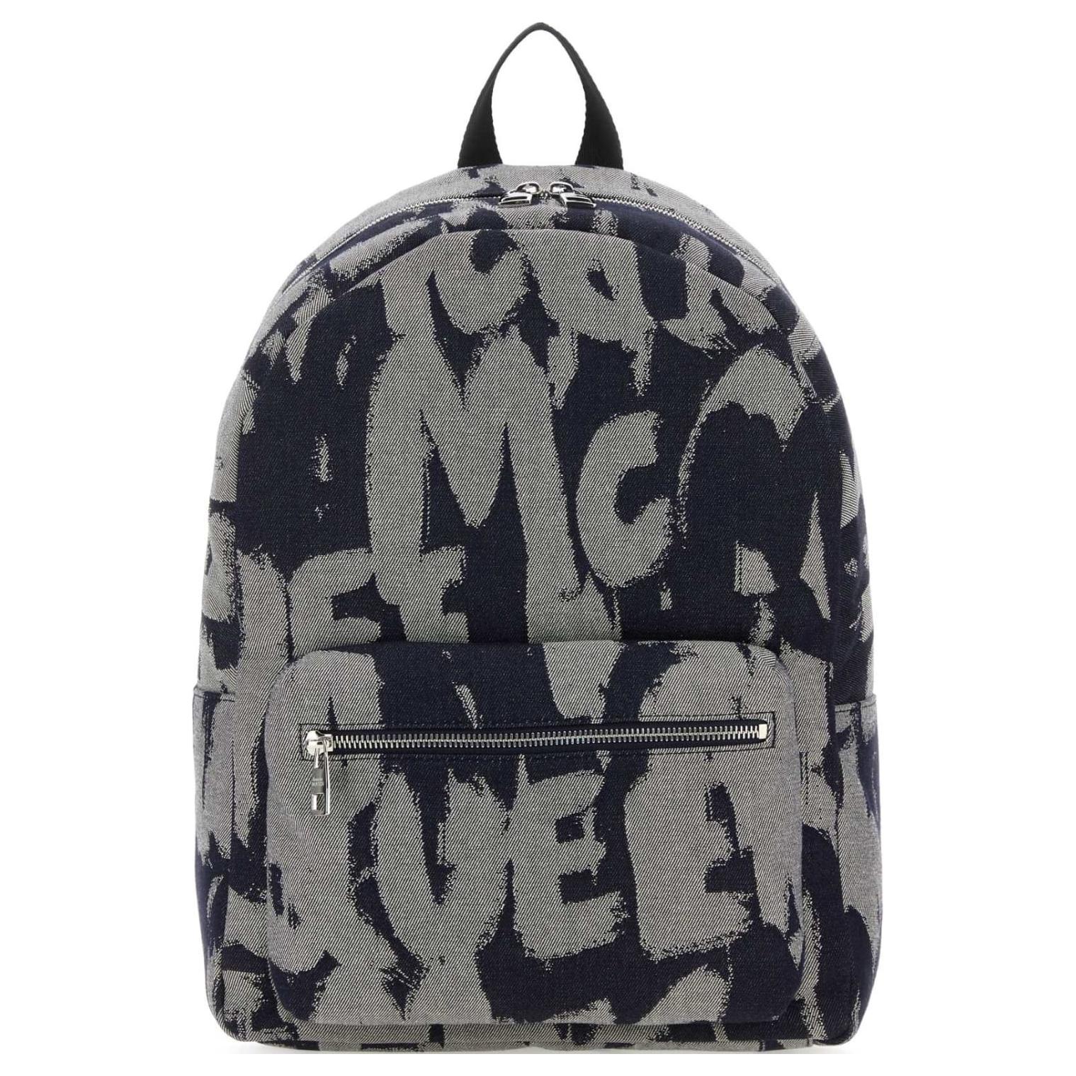 

Alexander McQueen Кожаный или тканевый рюкзак мужской черный и разноцветный