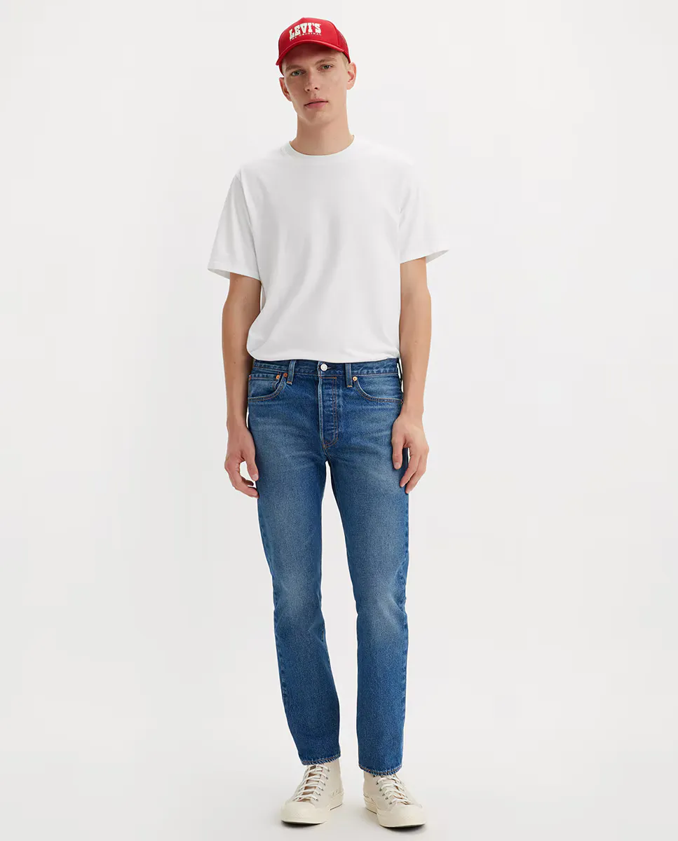 

Мужские зауженные хлопковые джинсы 501 Levi's, темно-синий